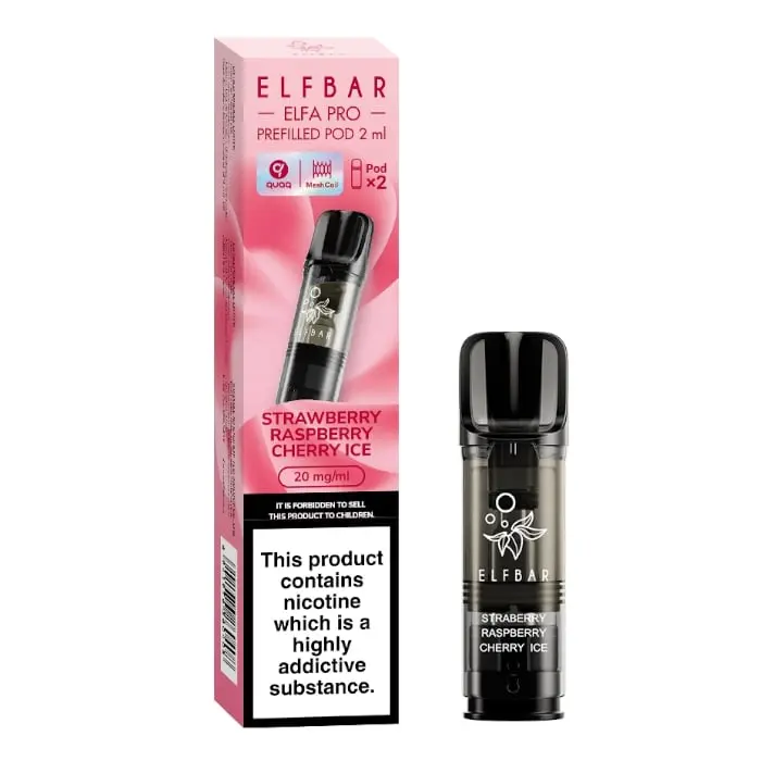 Strawberry Raspberry Cherry Ice Elfa Pro Prefilled Pod By ElfBar